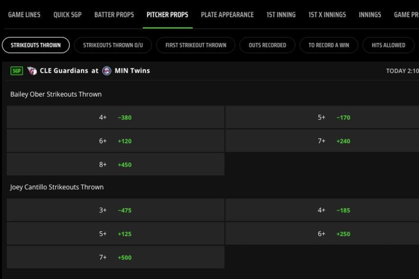 Ohio sports betting player prop